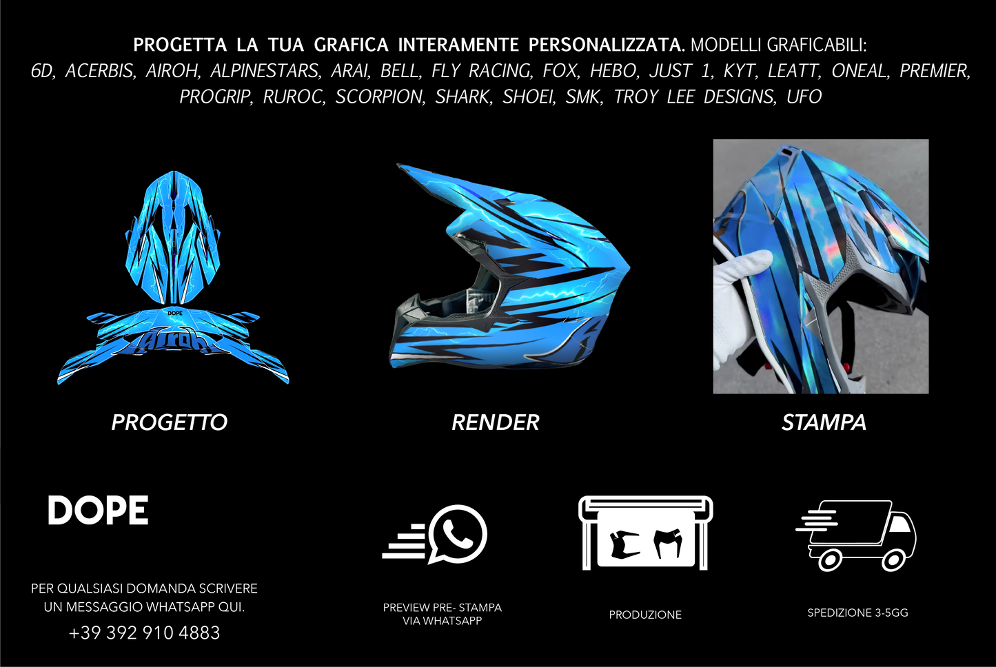 PROGETTA IL TUO CASCO PERSONALIZZATO