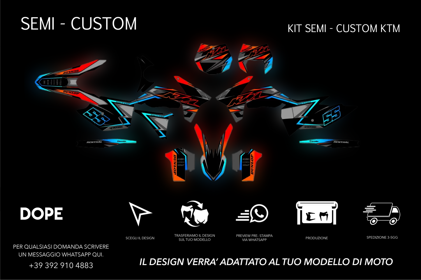 SEMI CUSTOM GRAPHICS KTM #14