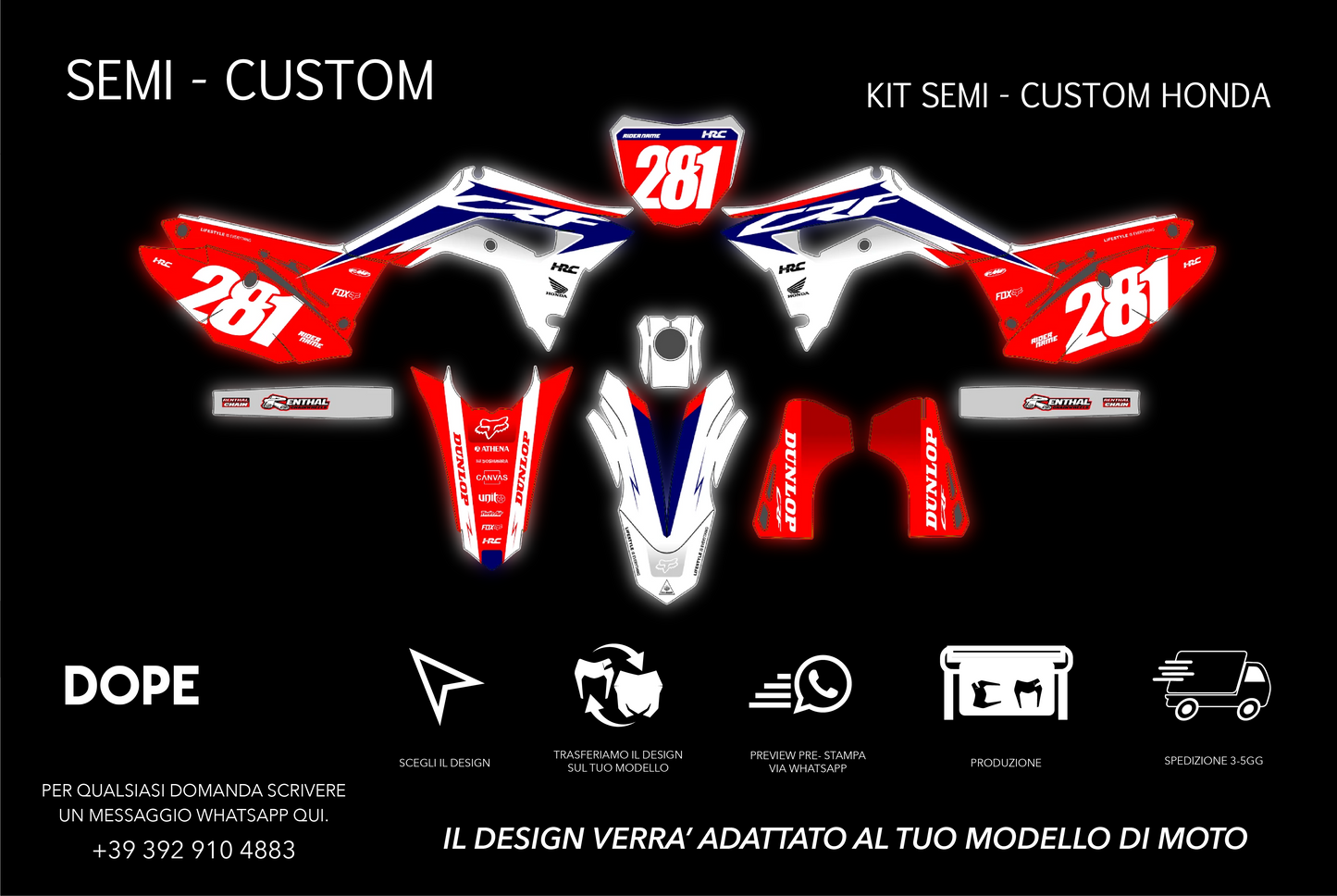 SEMI CUSTOM GRAPHICS HONDA #9