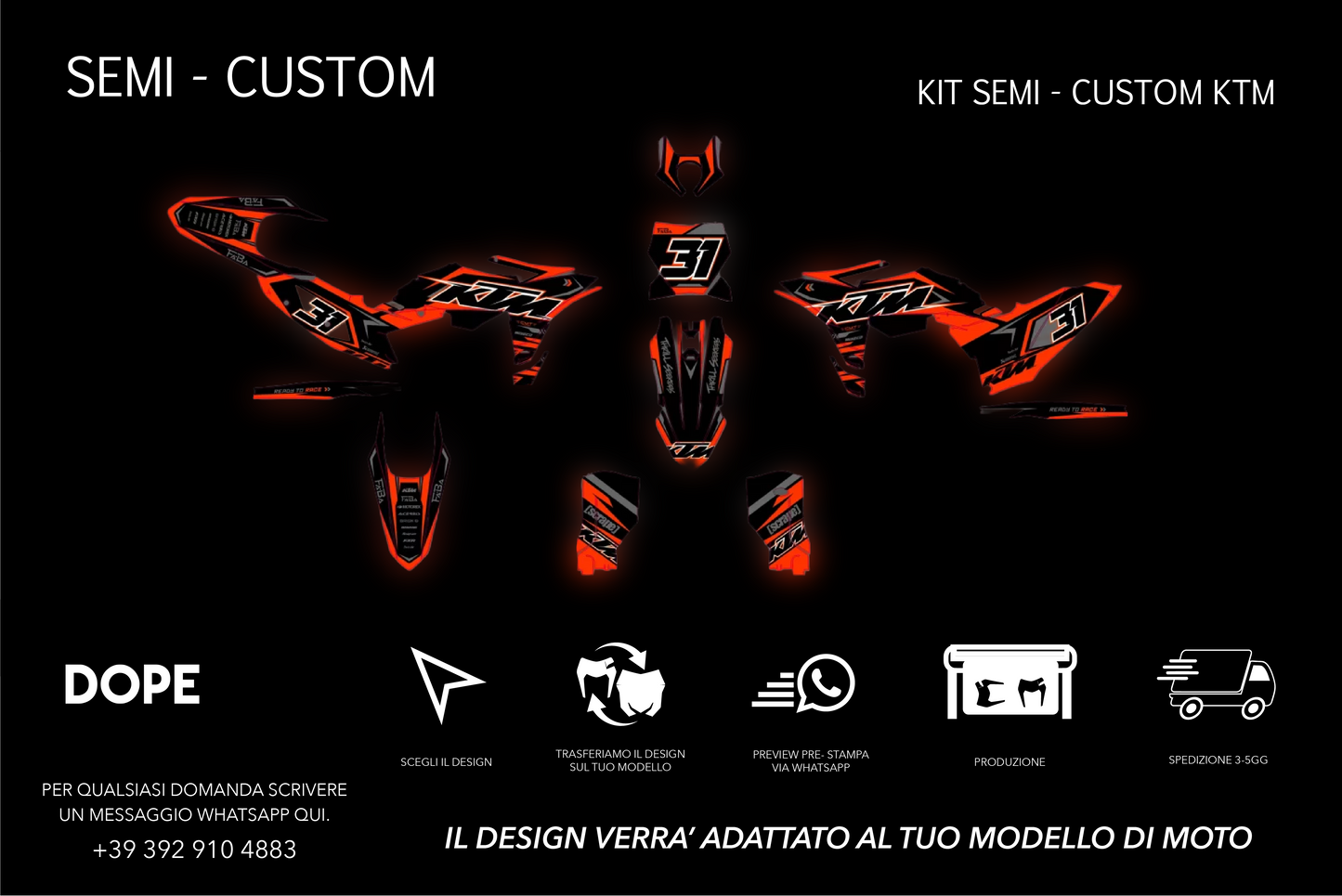 SEMI CUSTOM GRAPHICS KTM #19