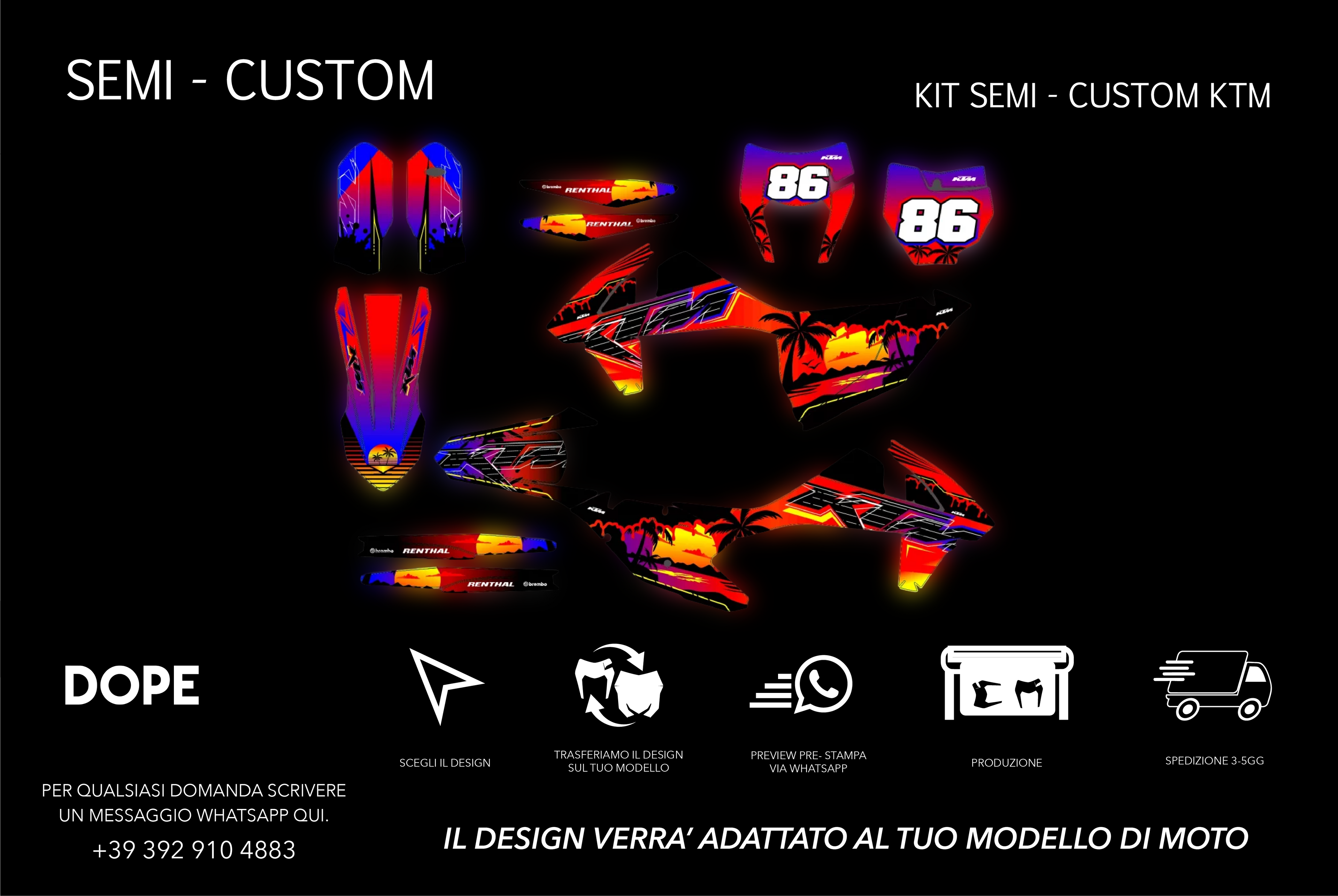 SEMI CUSTOM GRAPHICS KTM #18