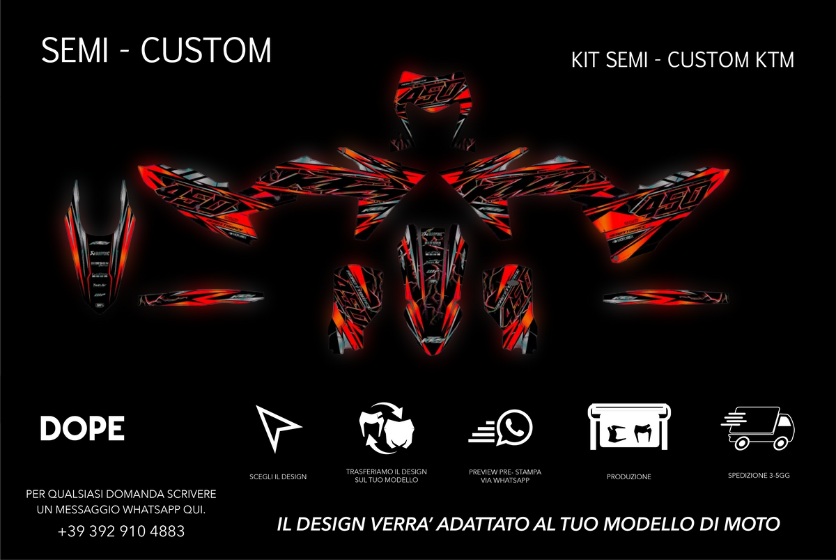 Simi Graphics SEMI CUSTOM GRAPHICS KTM #24 – Dope Custom Graphics