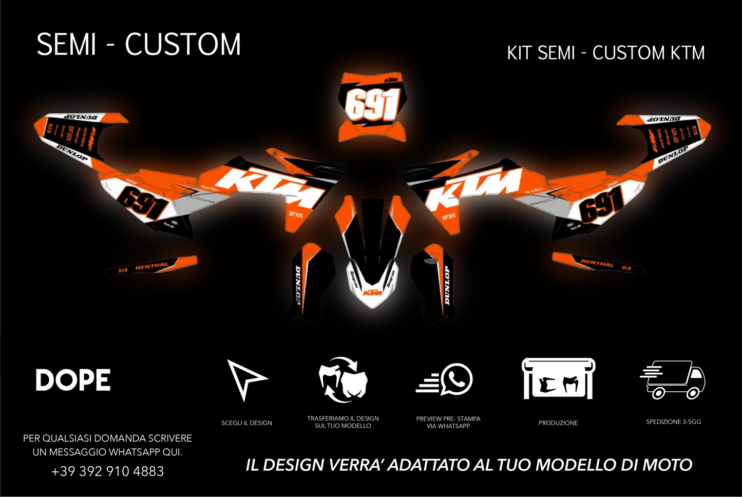 SEMI CUSTOM GRAPHICS KTM #12